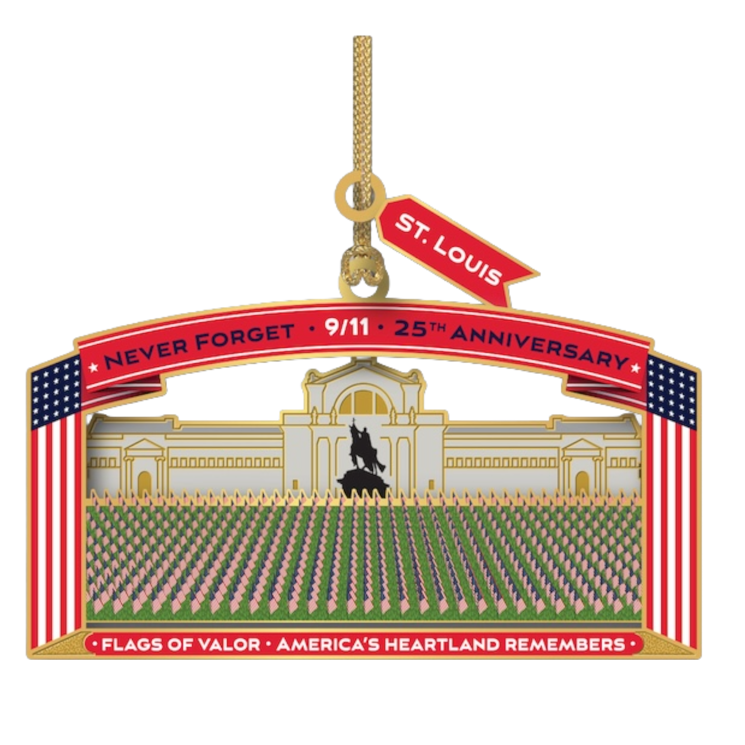 Flags of Valor 9/11 commemorative ornament USA made memorial keepsake