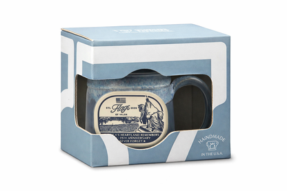 Hand-Thrown Camper Mug - Navy with Powder Blue White